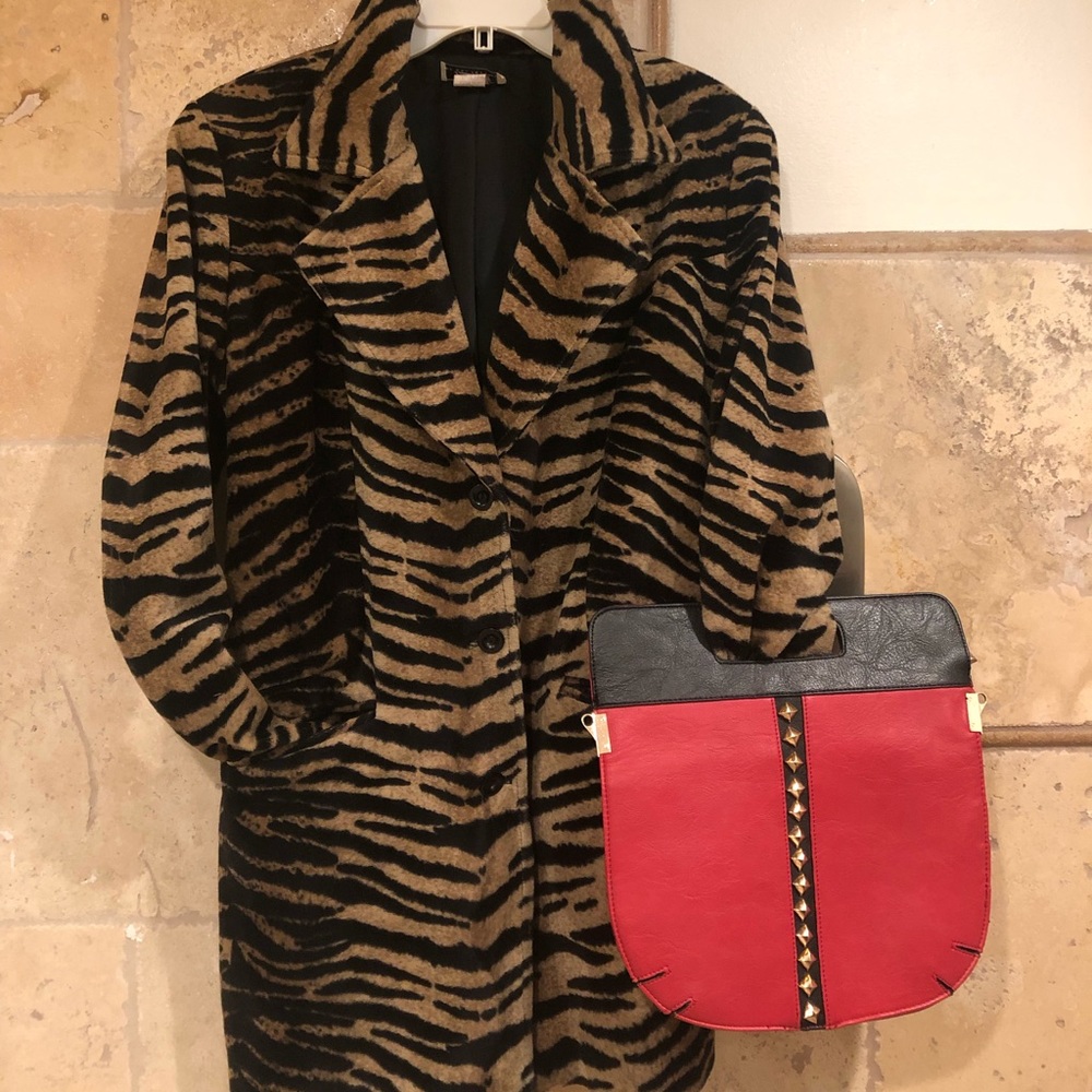 Vintage Tiger Print Jacket Size L